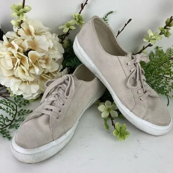 SUPERGA shoes | suede dove grey | size 8 | gym shoe - Picture 1 of 14